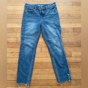 Old Navy, High-rise, straight leg, cut off jeans